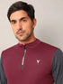 Men Colorblock Slim Fit Mock Neck T-shirt with TECHNO COOL+