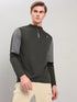 Men Colorblock Slim Fit Mock Neck T-shirt with TECHNO COOL+
