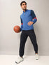 Men Colorblock Slim Fit Mock Neck T-shirt with TECHNO COOL+