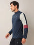 Men Colorblock Slim Fit Mock Neck T-shirt with TECHNO COOL+