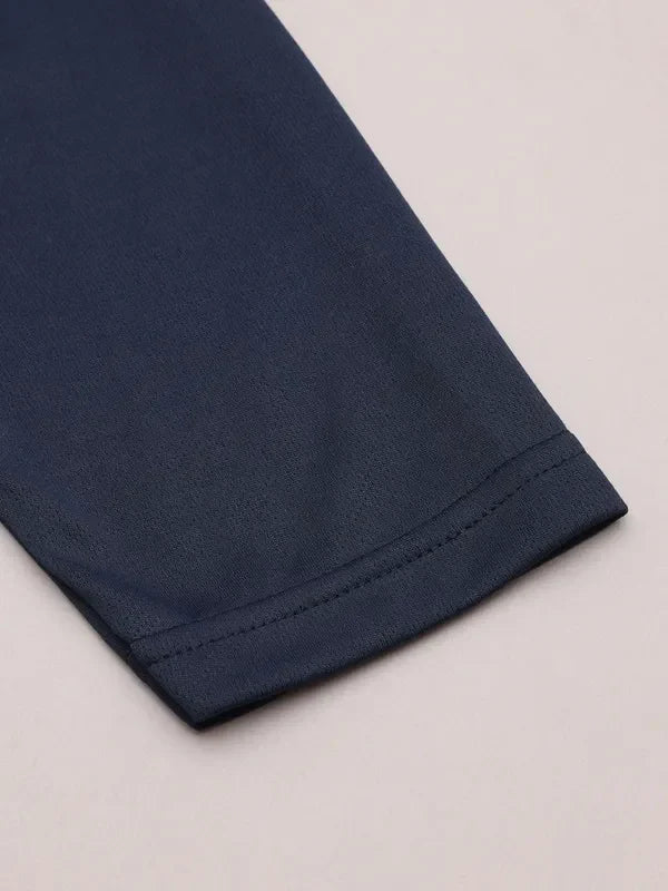 Men Colorblock Slim Fit Mock Neck T-shirt with TECHNO COOL+