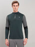 Men Colorblock Slim Fit Mock Neck T-shirt with TECHNO COOL+