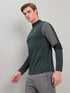 Men Colorblock Slim Fit Mock Neck T-shirt with TECHNO COOL+