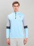 Men Colorblock Slim Fit Mock Neck T-shirt with TECHNO COOL+