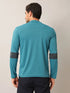 Men Colorblock Slim Fit Mock Neck T-shirt with TECHNO COOL+