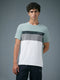 Men Colorblock Slim Fit Crew Neck T-shirt with MATPIQ