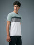 Men Colorblock Slim Fit Crew Neck T-shirt with MATPIQ