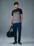 Men Colorblock Slim Fit Crew Neck T-shirt with MATPIQ
