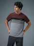 Men Colorblock Slim Fit Crew Neck T-shirt with MATPIQ