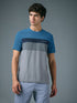 Men Colorblock Slim Fit Crew Neck T-shirt with MATPIQ