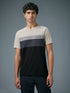 Men Colorblock Slim Fit Crew Neck T-shirt with MATPIQ