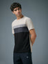 Men Colorblock Slim Fit Crew Neck T-shirt with MATPIQ