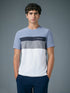 Men Colorblock Slim Fit Crew Neck T-shirt with MATPIQ