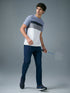 Men Colorblock Slim Fit Crew Neck T-shirt with MATPIQ