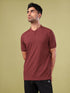 Men Cubic Melange Slim Fit Henley Neck Sports T-shirt with DOUBLE COOL