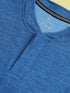 Men Cubic Melange Slim Fit Henley Neck Sports T-shirt with DOUBLE COOL