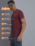 Men Solid Slim Fit V Neck T-shirt with TECHNO COOL+