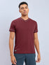 Men Solid Slim Fit V Neck T-shirt with TECHNO COOL+