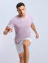 Men Solid Slim Fit V Neck T-shirt with TECHNO COOL+