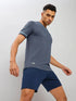 Men Solid Slim Fit V Neck T-shirt with TECHNO COOL+