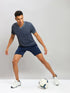 Men Solid Slim Fit V Neck T-shirt with TECHNO COOL+