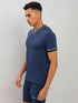 Men Solid Slim Fit V Neck T-shirt with TECHNO COOL+