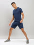 Men Solid Slim Fit V Neck T-shirt with TECHNO COOL+