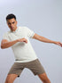 Men Solid Slim Fit V Neck T-shirt with TECHNO COOL+