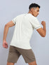 Men Solid Slim Fit V Neck T-shirt with TECHNO COOL+