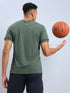 Men Solid Slim Fit V Neck T-shirt with TECHNO COOL+