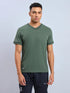 Men Solid Slim Fit V Neck T-shirt with TECHNO COOL+