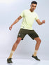 Men Solid Slim Fit V Neck T-shirt with TECHNO COOL+
