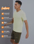 Men Solid Slim Fit V Neck T-shirt with TECHNO COOL+