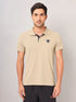 Men Self Design Slim Fit Polo T-shirt with AIRTEX STRIPES