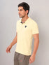 Men Self Design Slim Fit Polo T-shirt with AIRTEX STRIPES
