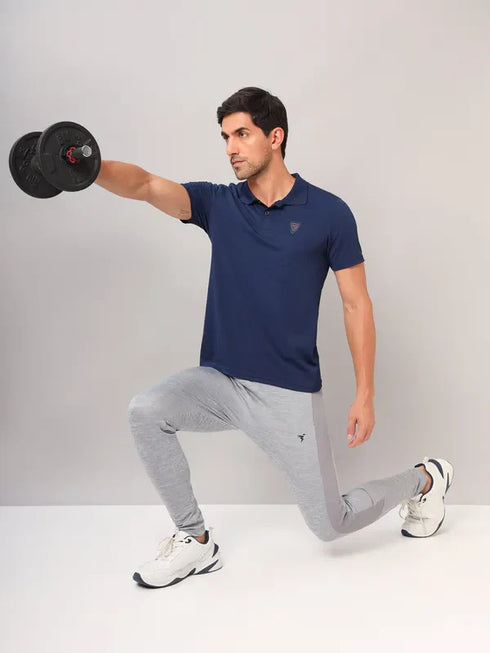 Men Self Design Slim Fit Polo T-shirt with AIRTEX STRIPES