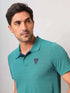Men Self Design Slim Fit Polo T-shirt with AIRTEX STRIPES