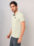 Men Self Design Slim Fit Polo T-shirt with AIRTEX STRIPES