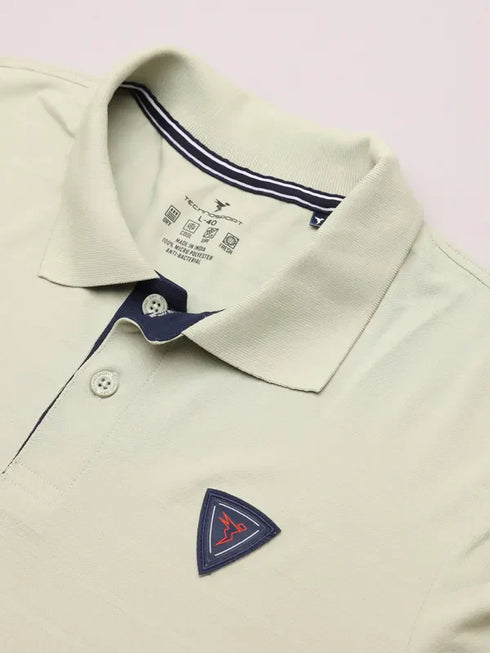 Men Self Design Slim Fit Polo T-shirt with AIRTEX STRIPES