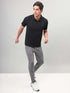 Men Self Design Slim Fit Polo T-shirt with MATPIQ