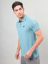Men Self Design Slim Fit Polo T-shirt with MATPIQ