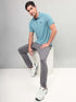 Men Self Design Slim Fit Polo T-shirt with MATPIQ