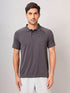 Men Self Design Slim Fit Polo T-shirt with MATPIQ