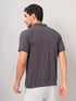 Men Self Design Slim Fit Polo T-shirt with MATPIQ