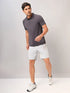 Men Self Design Slim Fit Polo T-shirt with MATPIQ