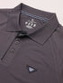Men Self Design Slim Fit Polo T-shirt with MATPIQ