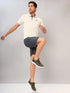 Men Self Design Slim Fit Polo T-shirt with MATPIQ