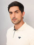 Men Self Design Slim Fit Polo T-shirt with MATPIQ