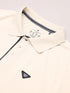 Men Self Design Slim Fit Polo T-shirt with MATPIQ