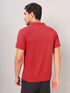 Men Self Design Slim Fit Polo T-shirt with MATPIQ